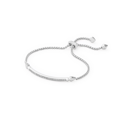 OTT BRACELET, RHODIUM METAL WHITE CZ