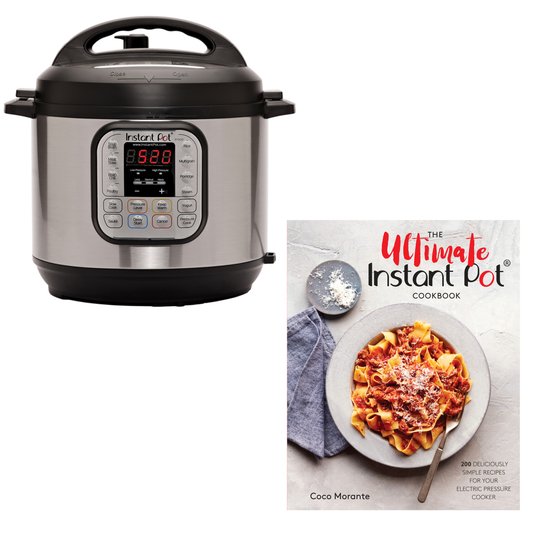 INSTANT POT DUO 8-QT. 7-IN-1 PRESSURE COOKER + THE ULTIMATE COOKBOOK