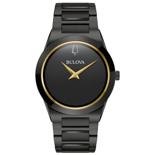 MENS MILLENIA BLACK ION-PLATED STAINLESS STEEL WATCH BLACK DIAL