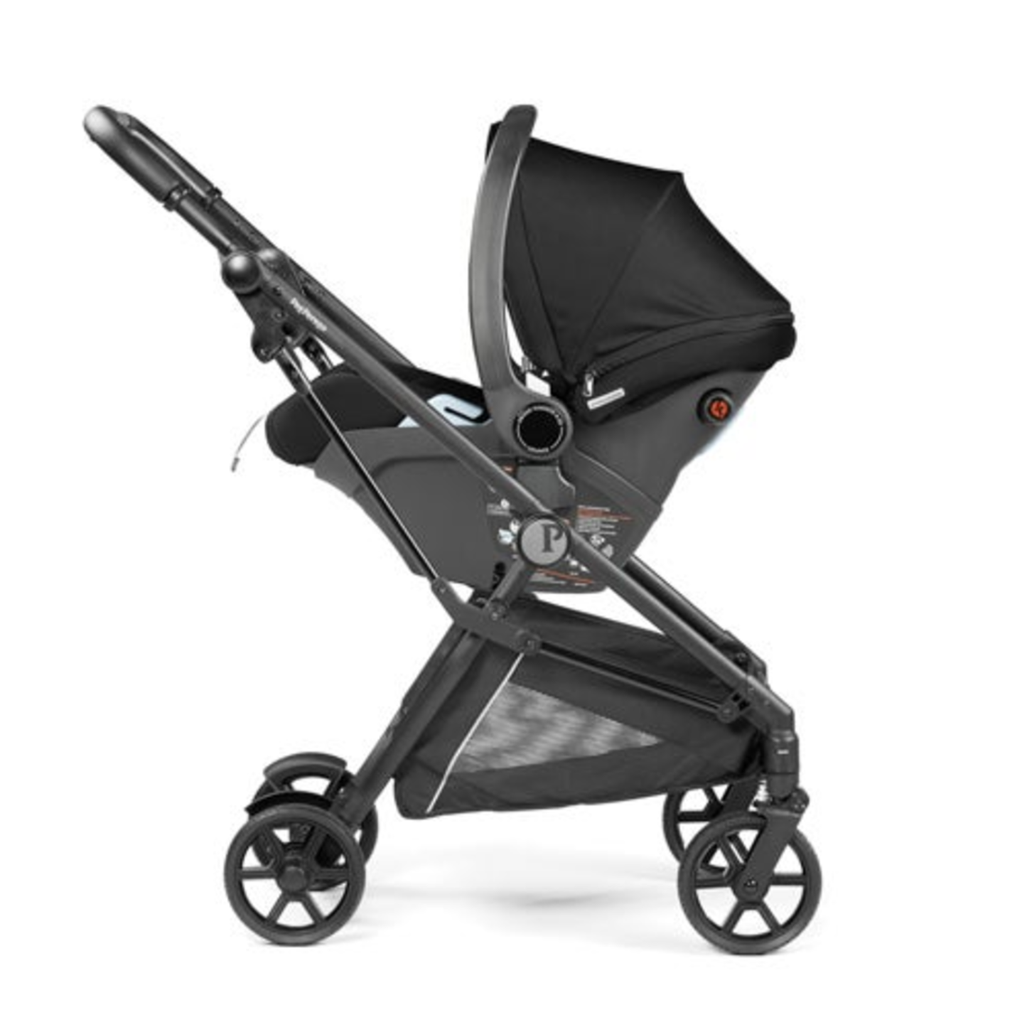 PRIMO VIAGGIO LOUNGE ON WHEELS CAR SEAT & CHASSIS TRUE BLACK