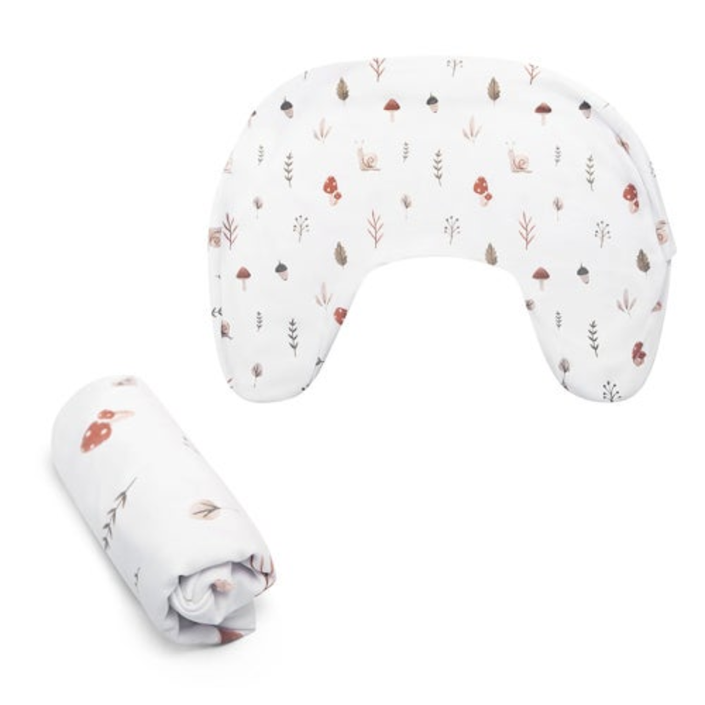 BOPPY NEW NURSING PILLOW ORGANIC COTTON COVER NEUTRAL FOREST FLOOR
