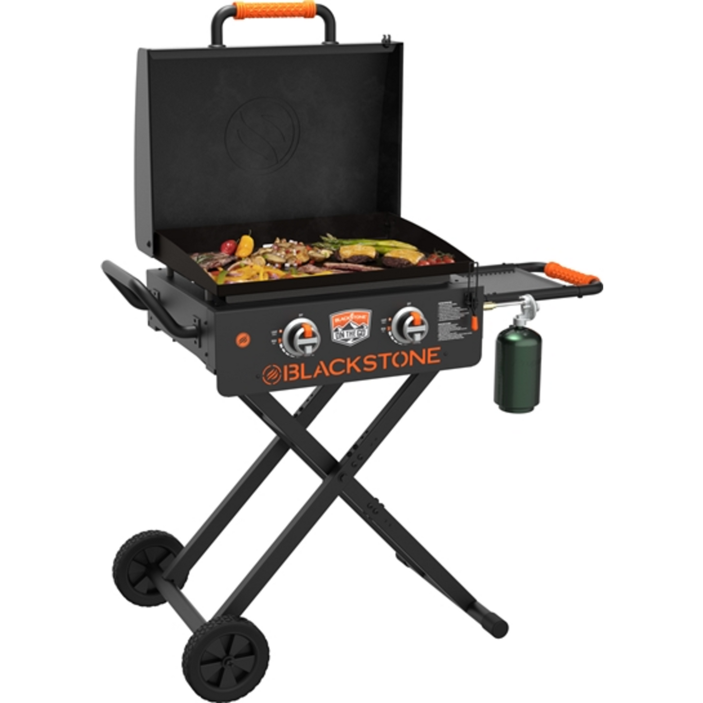 SCISSOR CART GRIDDLE W/HOOD, 22"