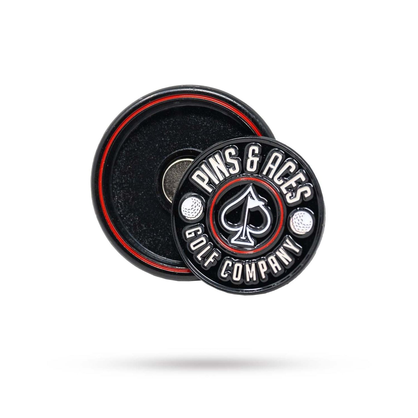 POP OUT MEDALLION BALL MARKER - BLACK