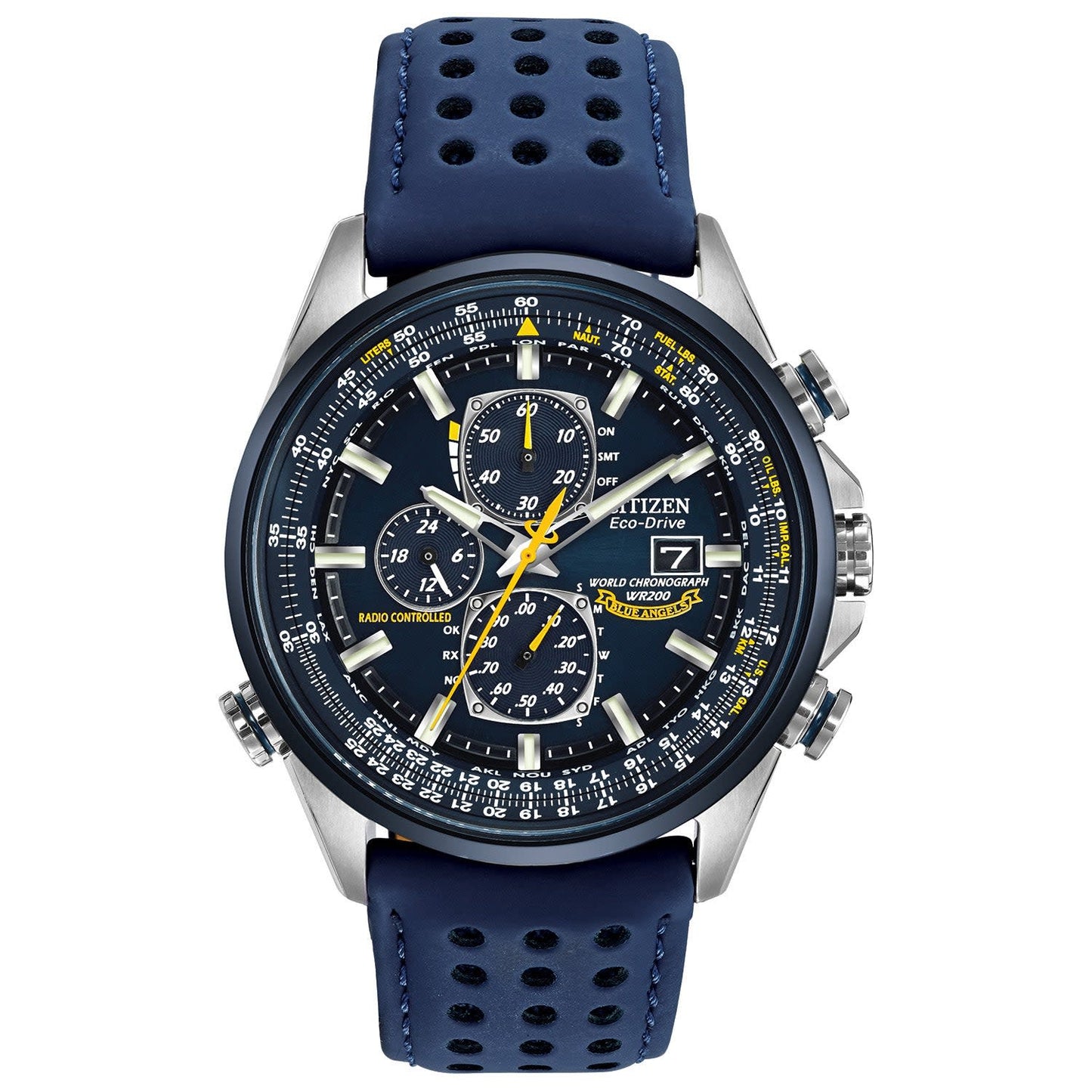 MENS BLUE ANGELS ECO-DRIVE WORLD CHRONOGRAPH-AT WATCH