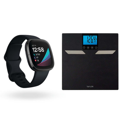 SENSE 2 ADVANCED HEALTH SMARTWATCH W/ BODY COMPOSITION SCALE