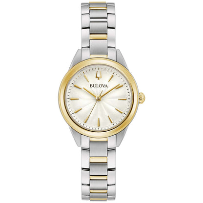 LADIES SUTTON CLASSIC TWO-TONE STAINLESS STEEL WATCH WHITE DIAL