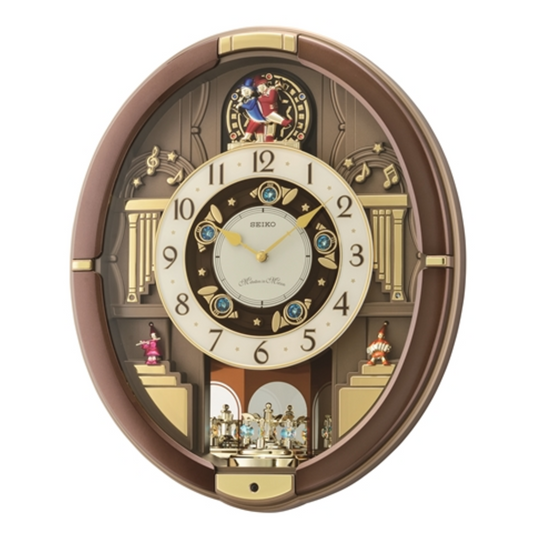 SUMMER SYMPHONY MELODIES IN MOTION CLOCK, BROWN