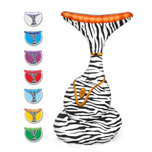 7 COLOR LED NECK  AND  FACE MASSAGER DELUXE, ZEBRA