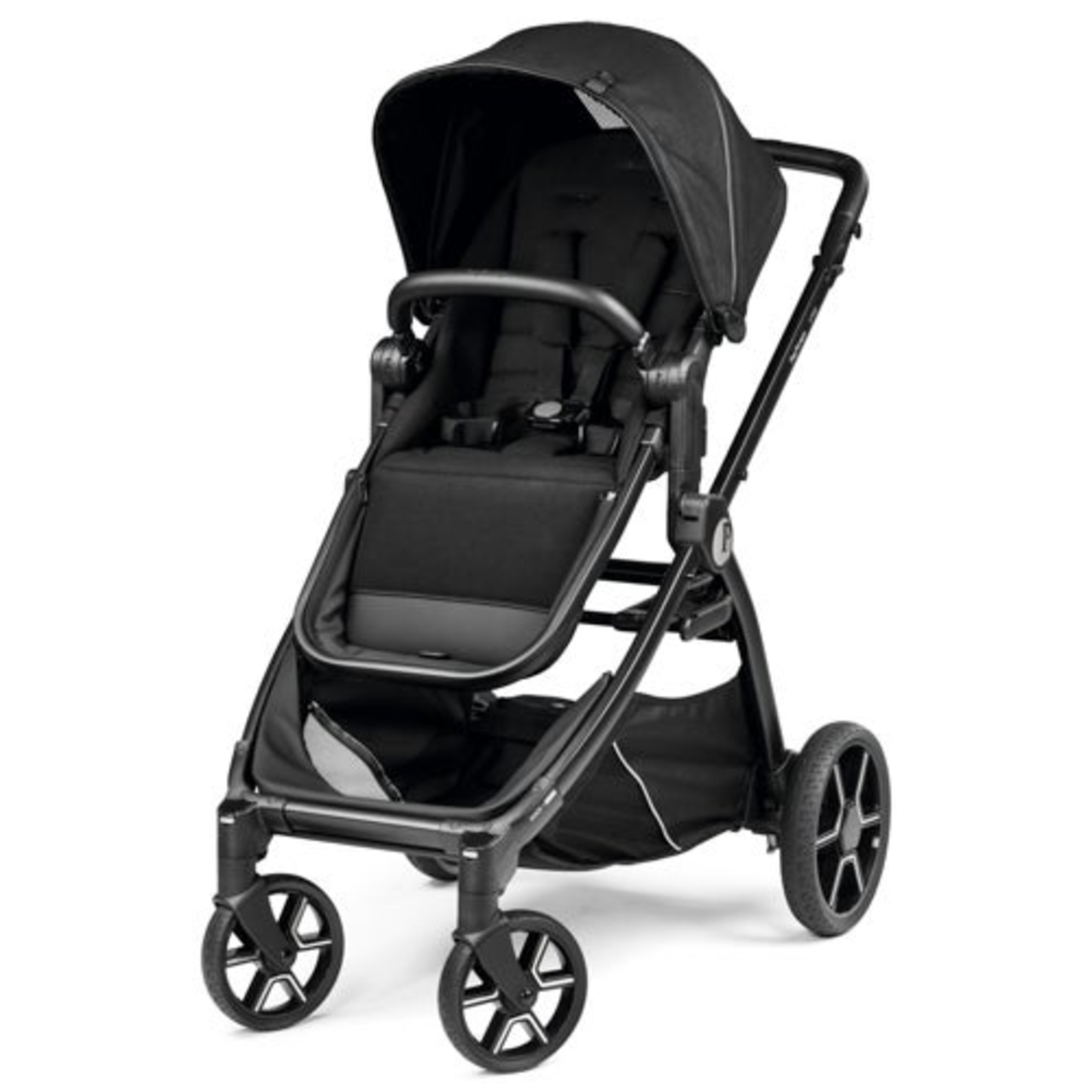 YPSI SINGLE TO DOUBLE STROLLER W/ REVERSIBLE SEAT TRUE BLACK