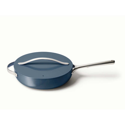 4.5QT NONSTICK CERAMIC SAUTE PAN W/ LID NAVY