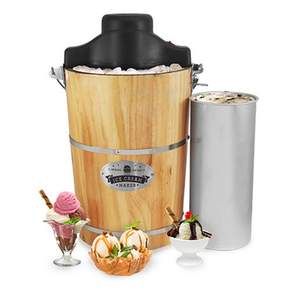 GOURMET 6QT OLD-FASHIONED ELECTRIC ICE CREAM MAKER