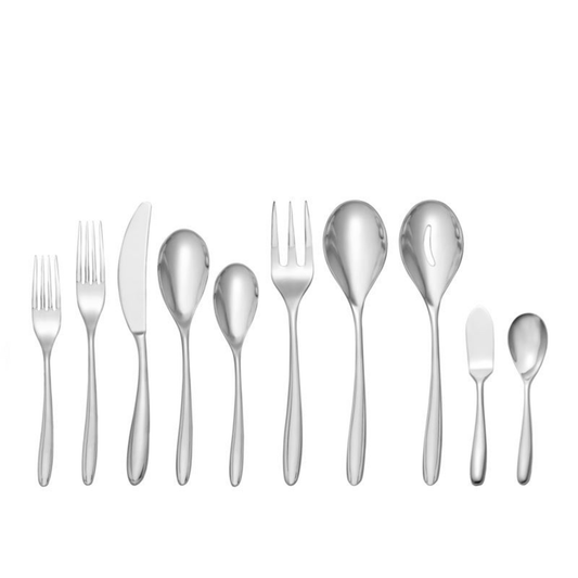 BEND 45 - PIECE SET 1810 STAINLESS STEEL FLATWARE