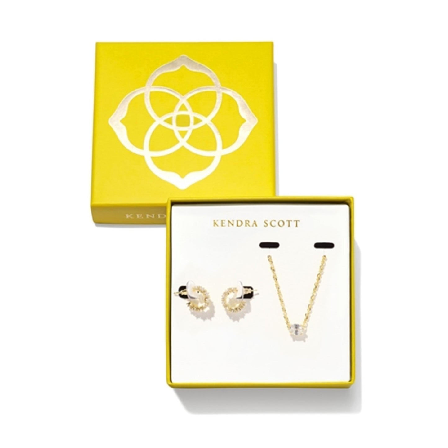 CAILIN CRYSTAL GIFT SET, GOLD/WHITE CRYSTAL