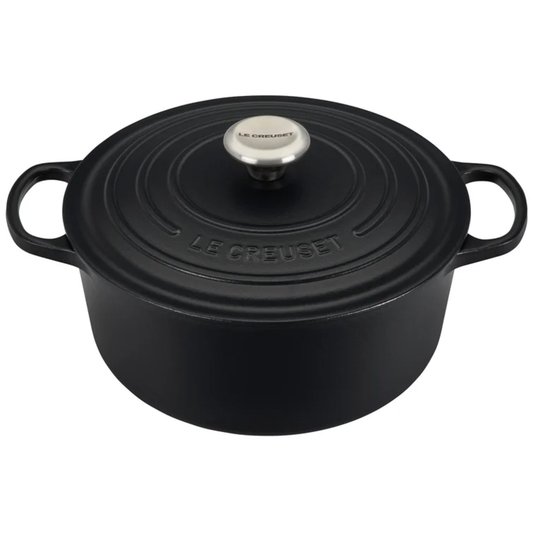 LE CREUSET SIGNATURE ROUND 5.5QT DUTCH OVEN - LICORICE