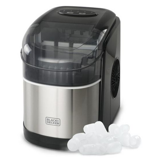 BLACK+DECKER 26-LB DROP-DOWN DOOR FREESTANDING BULLET ICE MAKER - STAINLESS STEEL