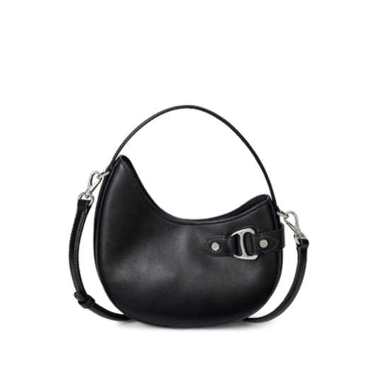 LEATHER SMALL TASHA CROSSBODY BAG, BLACK