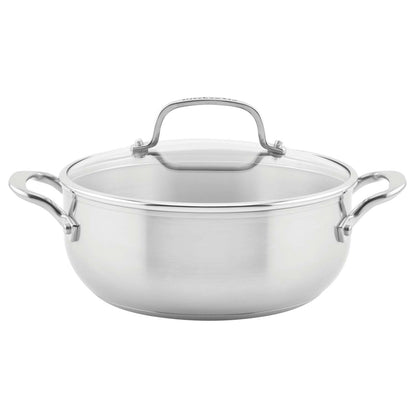 4QT STAINLESS STEEL 3-PLY CASSEROLE W/ LID