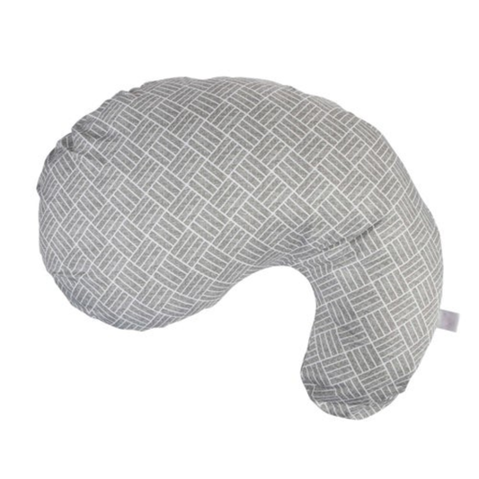 BOPPY CUDDLE PILLOW W/ REMOVABLE PILLOW COVER GRAY BASKET WEAVE