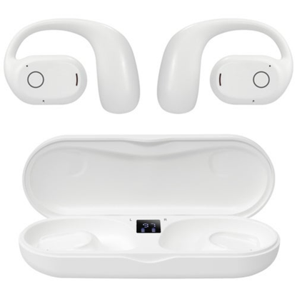 CLEAR TRULY WIRELESS OPEN EAR EARBUDS WHITE