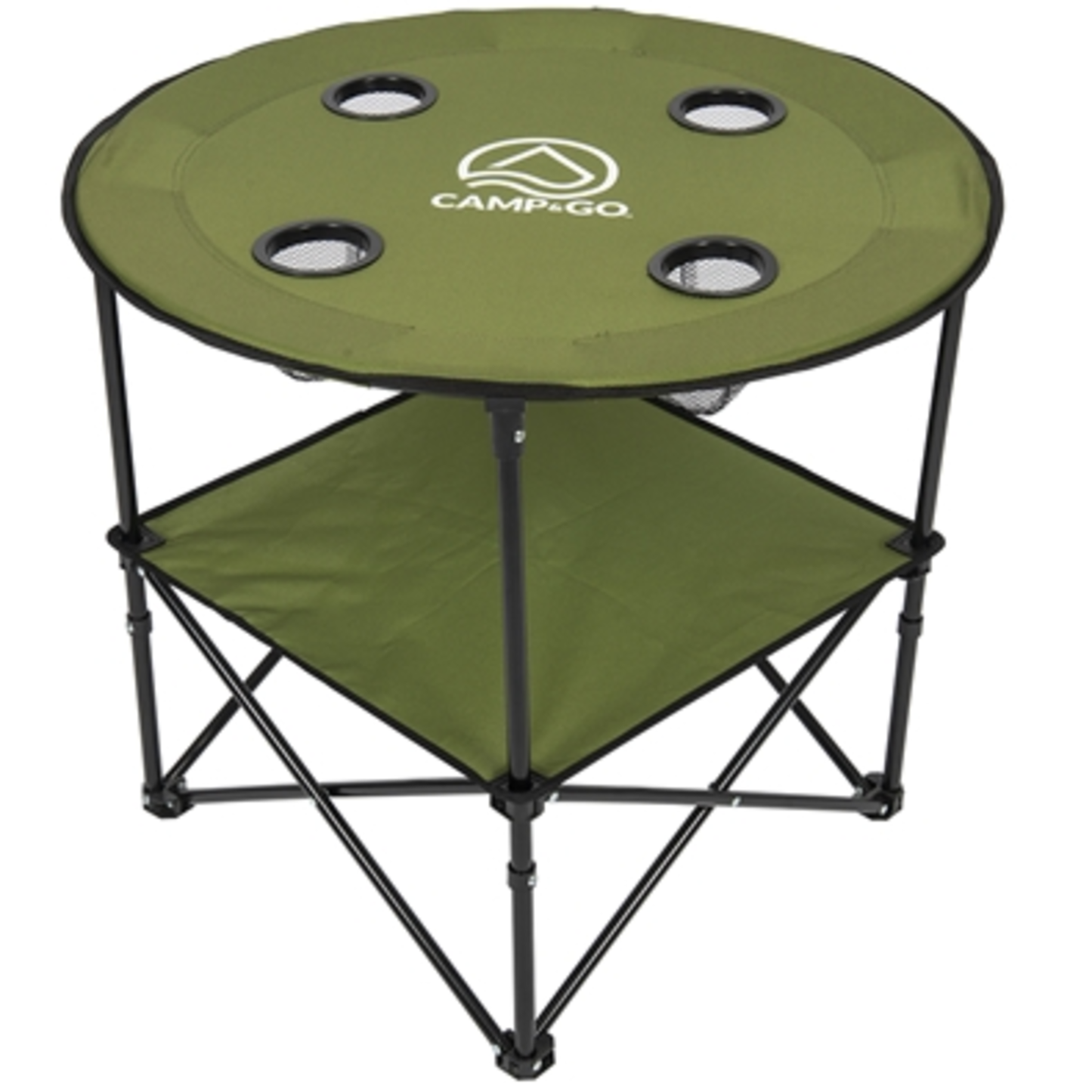 ROUND COMPACT FOLDING BEACH TABLE, MOSS, 28"