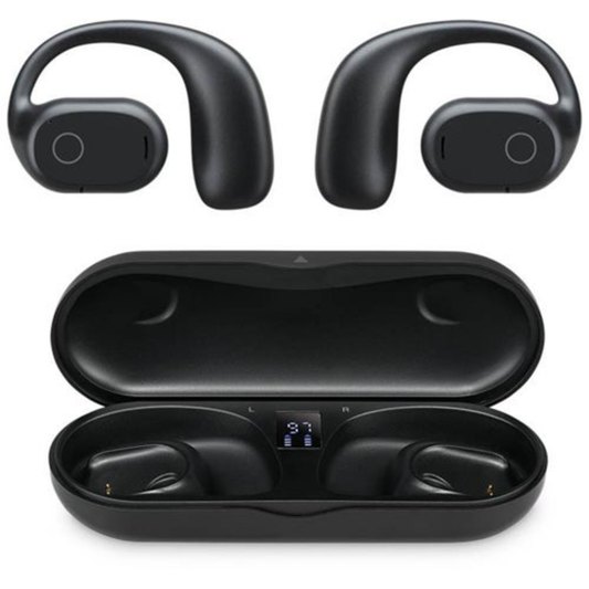 CLEAR TRULY WIRELESS OPEN EAR EARBUDS BLACK