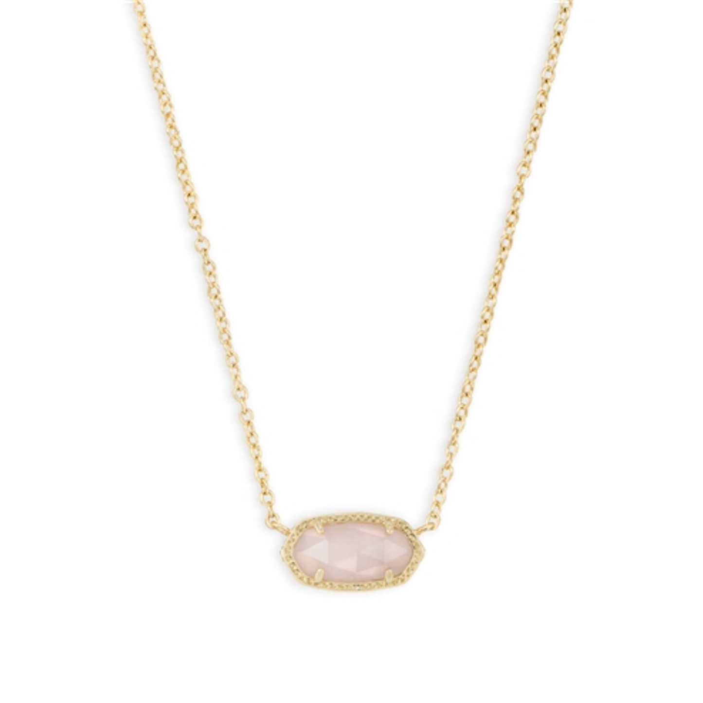 ELISA NECKLACE, GOLD ROSE QUARTZ