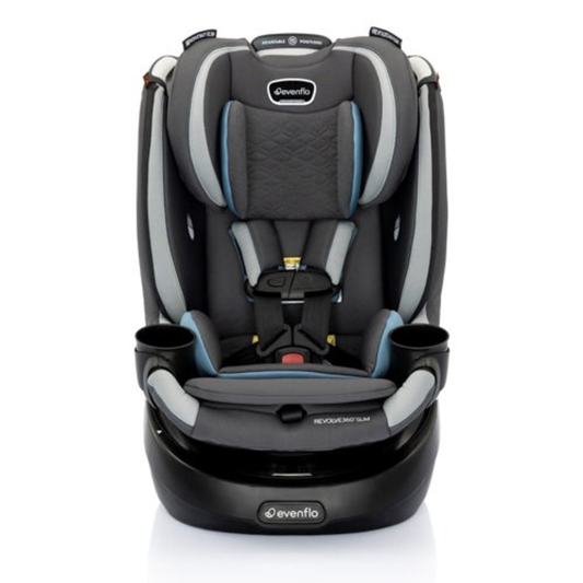 REVOLVE360 SLIM ROTATIONAL 2-IN-1 CAR SEAT W/ QUICK CLEAN COVER STOW BLUE