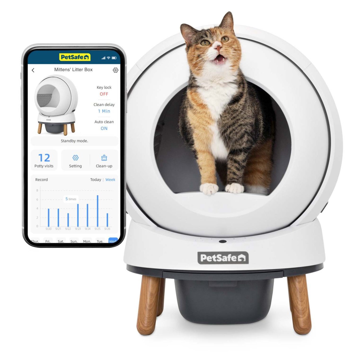 SCOOPFREE SMARTSPIN SELF-CLEANING LITTER BOX