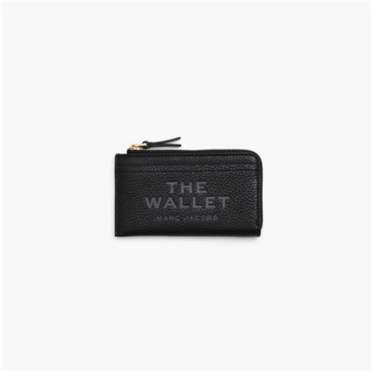 THE LEATHER TOP ZIP MULTI WALLET, BLACK