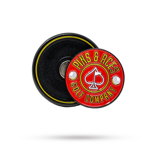 POP OUT MEDALLION BALL MARKER - RED