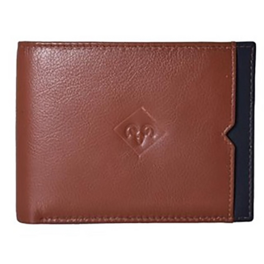 ORGANIC WALLET, TWO-TONE, BI-FOLD WALLET, COGNAC/BLACK