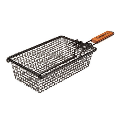 NONSTICK GRILLING BASKET W/ FOLDING HANDLE