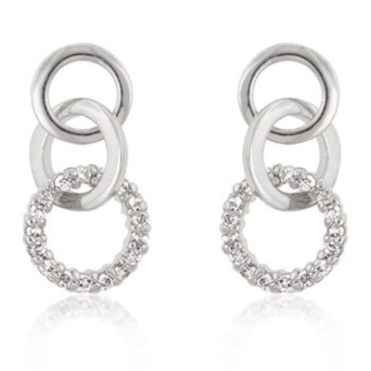 INFINITY CZ EARRING SET