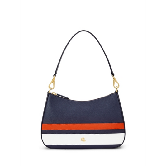 DANNI 26 MEDIUM SHOULDER BAG, REFINED NAVY/ORANGE LILY/WHITE