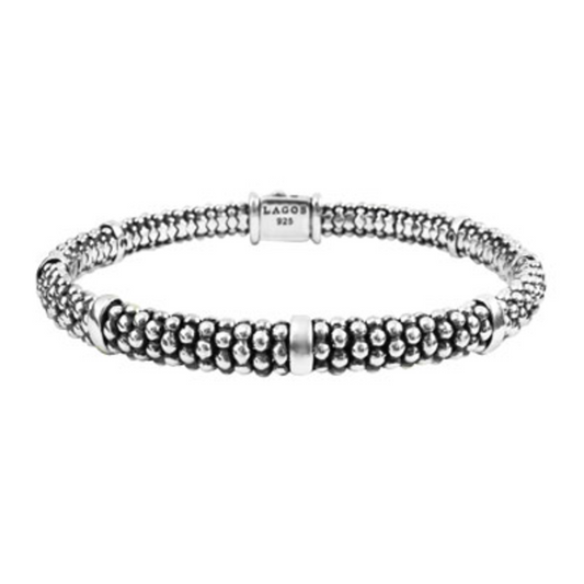 SIG. CAVIAR PETITE OVAL ROPE BRACELET