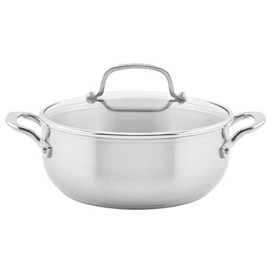 4QT STAINLESS STEEL 3-PLY CASSEROLE W/ LID