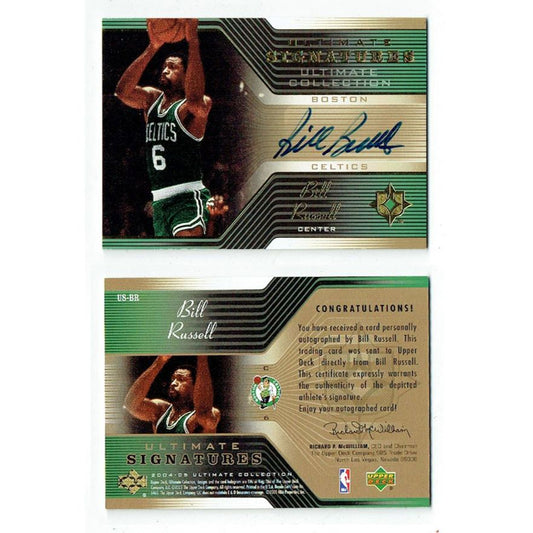 Bill Russell Autographed 2004-05 Ultimate Collection Basketball Card