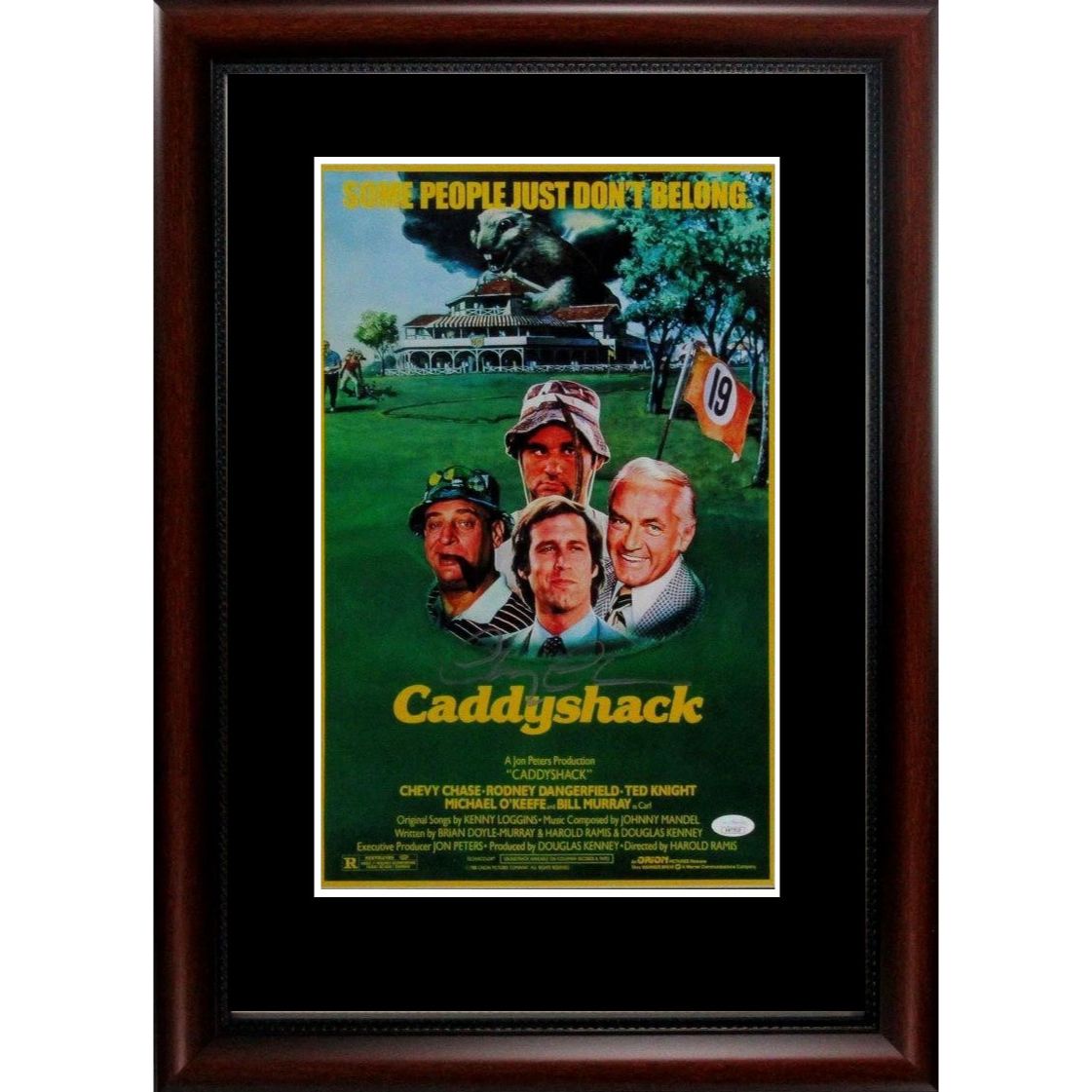 Chevy Chase (Ty Webb) Autographed Caddyshack Framed Movie Display