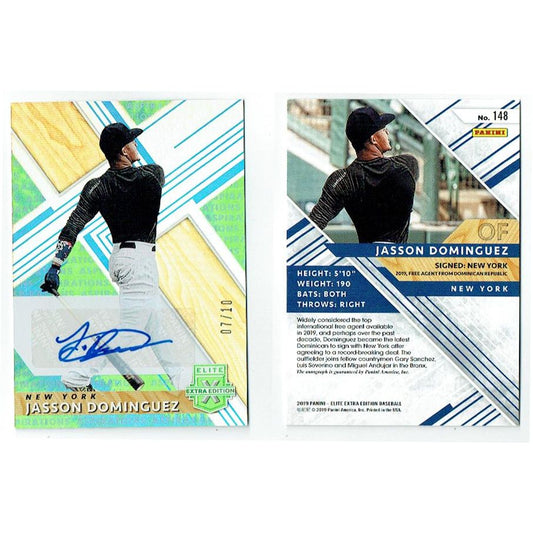 Jasson Dominguez 2019 Panini Elite Extra Edition Rookie Baseball Card #7/10