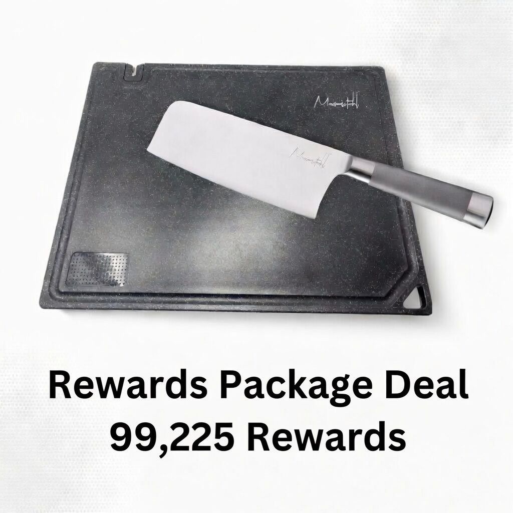 Messerstahl Gourmet Asian Cleaver + Messerboard